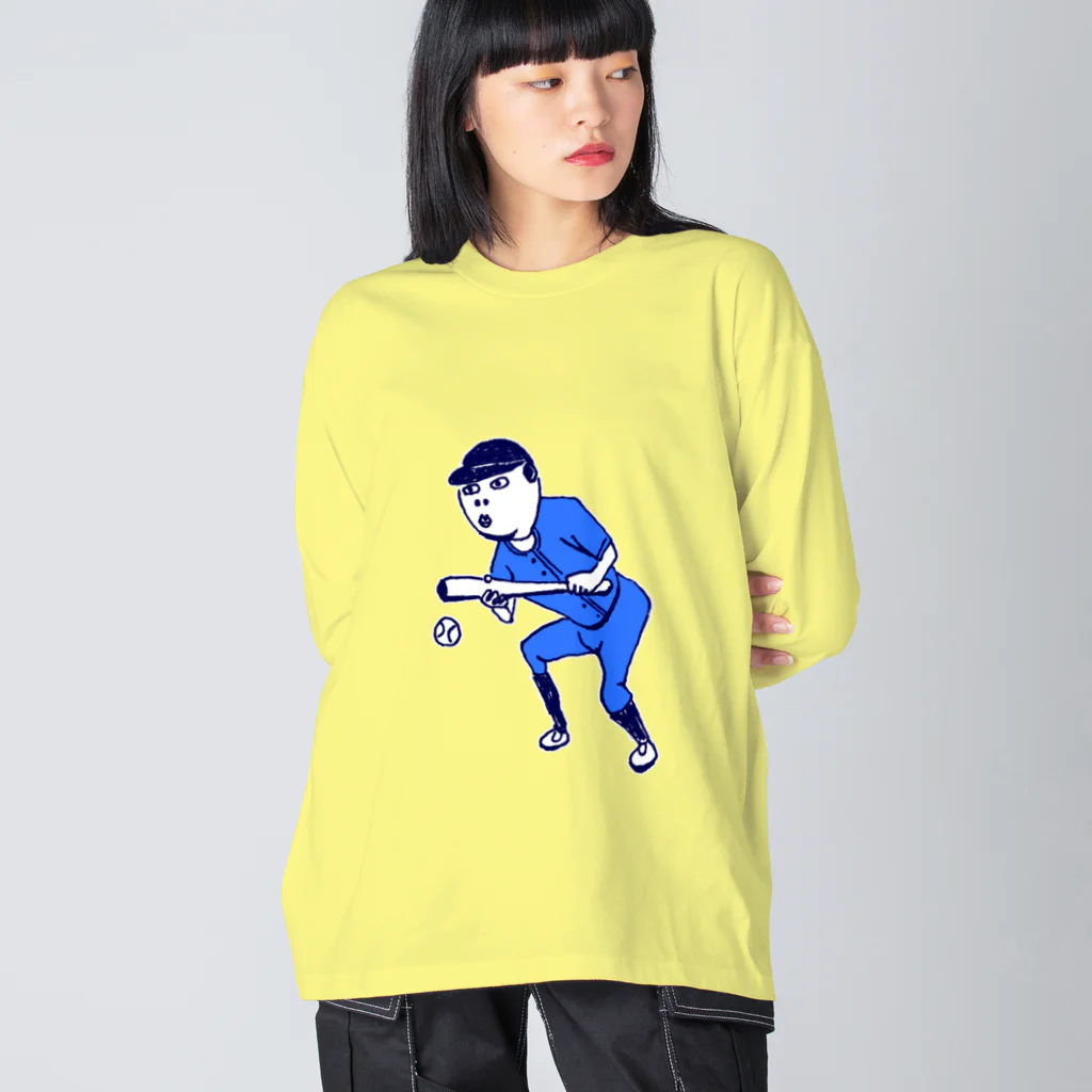 NIKORASU GOのこの夏おすすめ！野球デザイン「バント」＜文字なし＞（Tシャツ・パーカー・グッズ・ETC） Big Long Sleeve T-Shirt