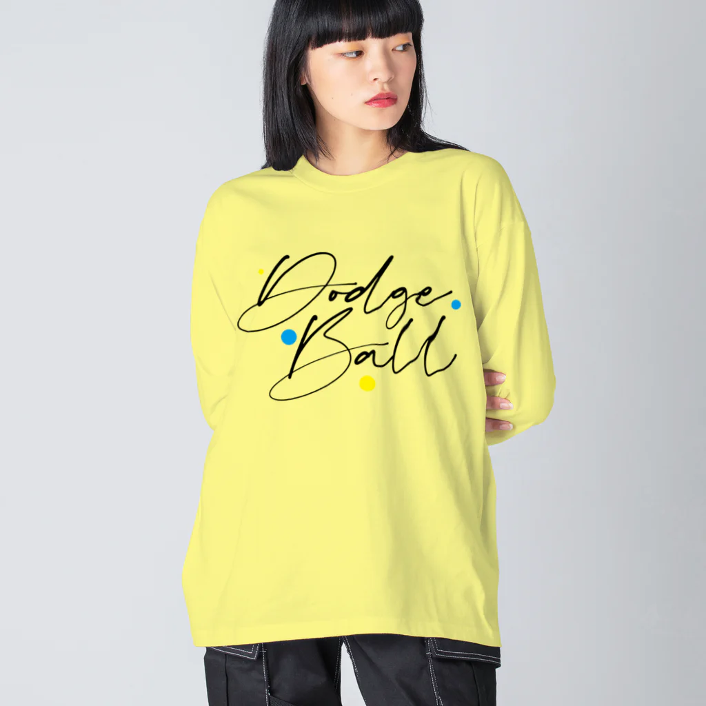 WLDのhandwriting dodge ball Big Long Sleeve T-Shirt