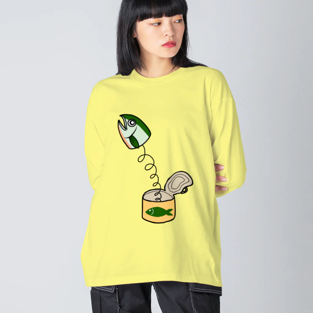 日々好日屋2号店のびっくり鯖缶 Big Long Sleeve T-Shirt