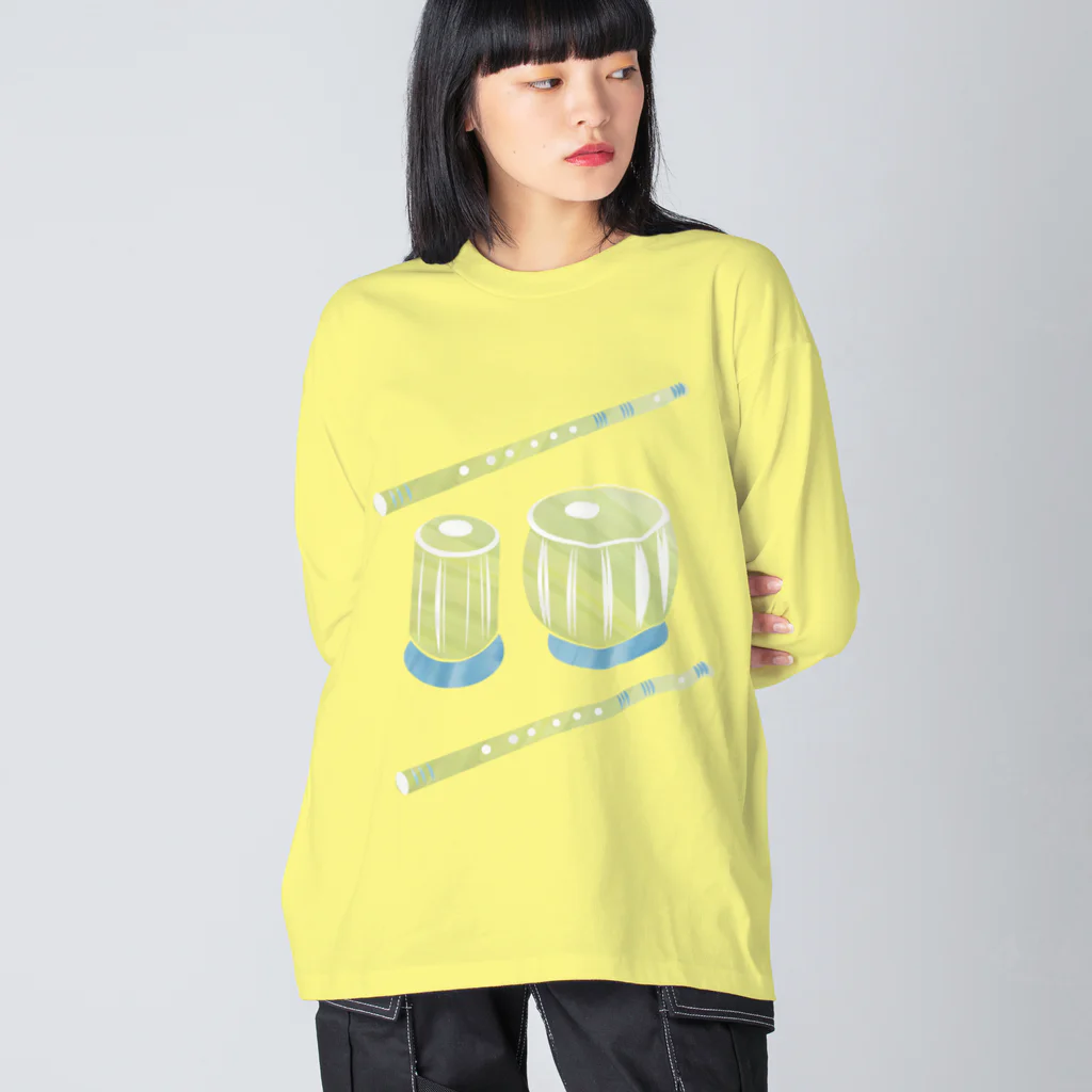 Ruchiのバーンスリーとタブラー【 楽器コラボシリーズ 】 Big Long Sleeve T-Shirt