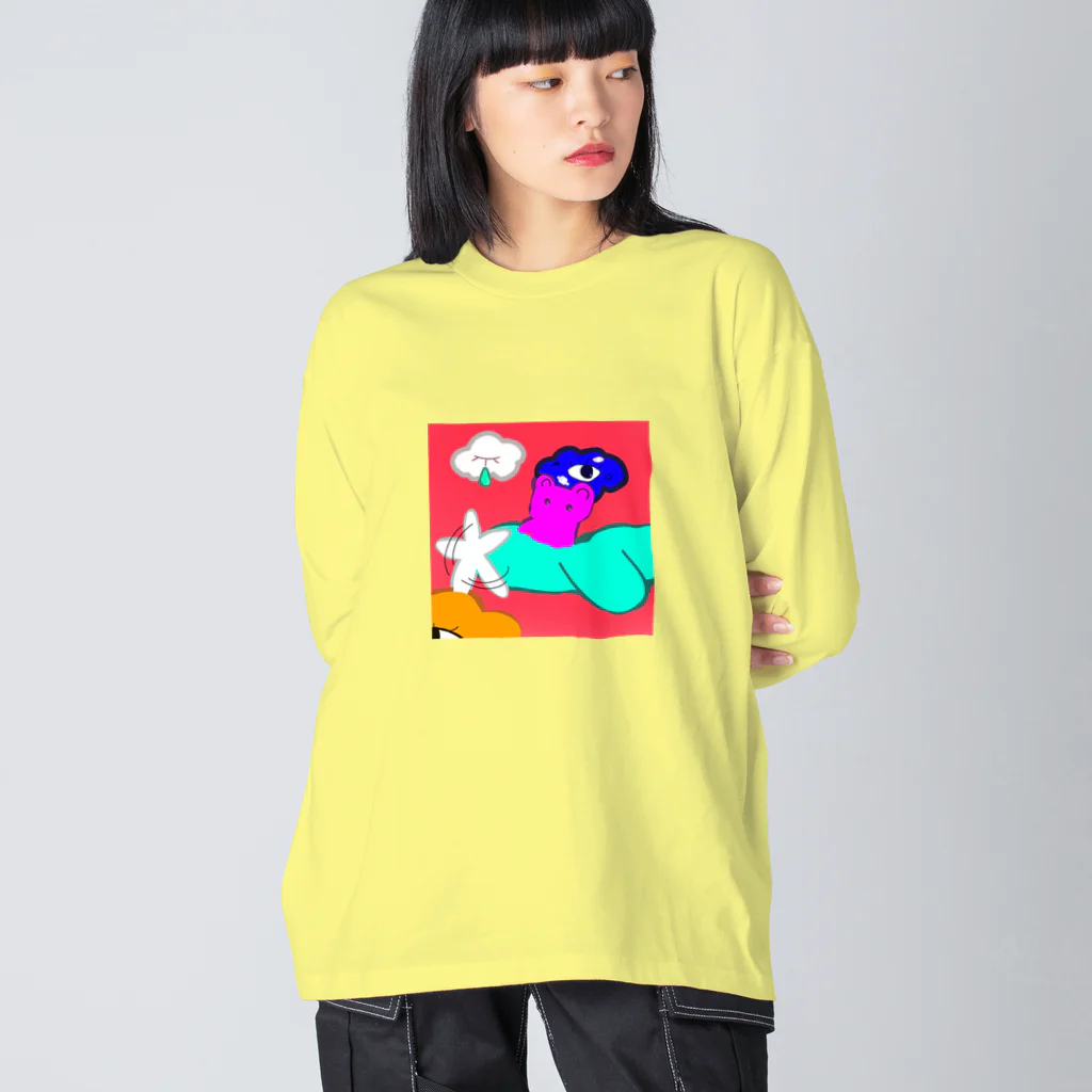 小6自閉スペクトラム症の女の子のお部屋のくまのそら Big Long Sleeve T-Shirt