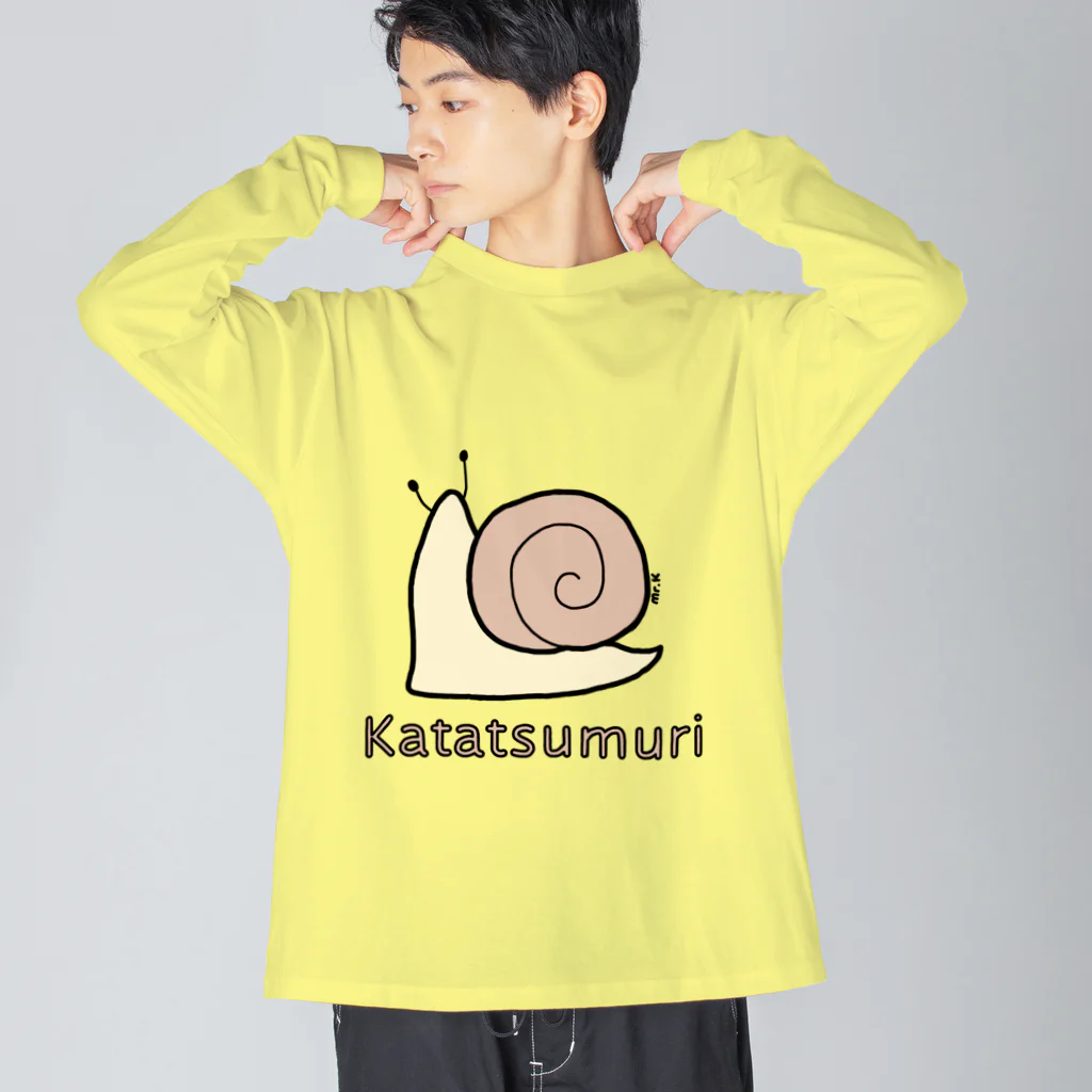 MrKShirtsのKatatsumuri (カタツムリ) 色デザイン ビッグシルエットロングスリーブTシャツ