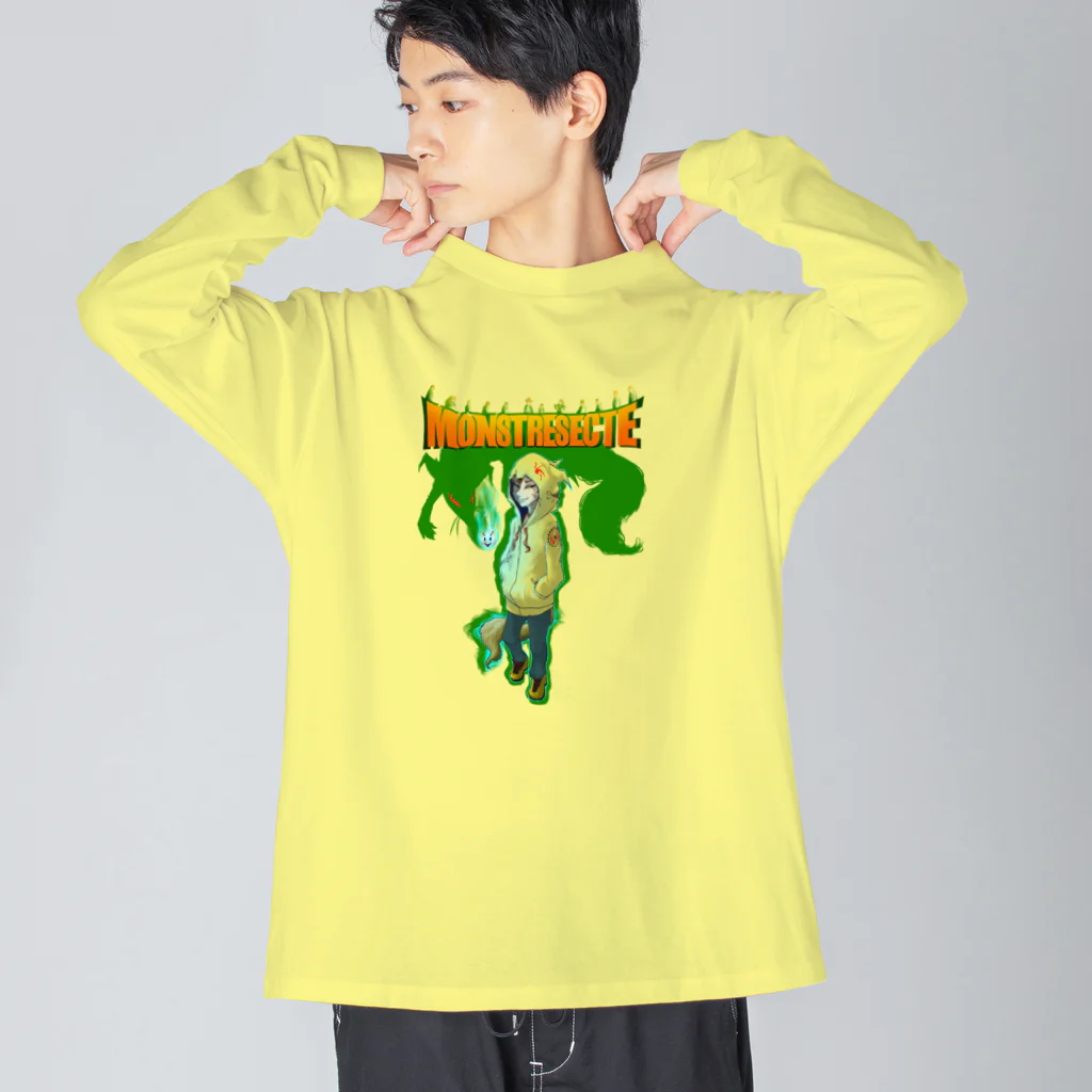 フレ末屋の稲荷夕(お稲荷くん)×モンセクロゴ(使徒・黄) Big Long Sleeve T-Shirt