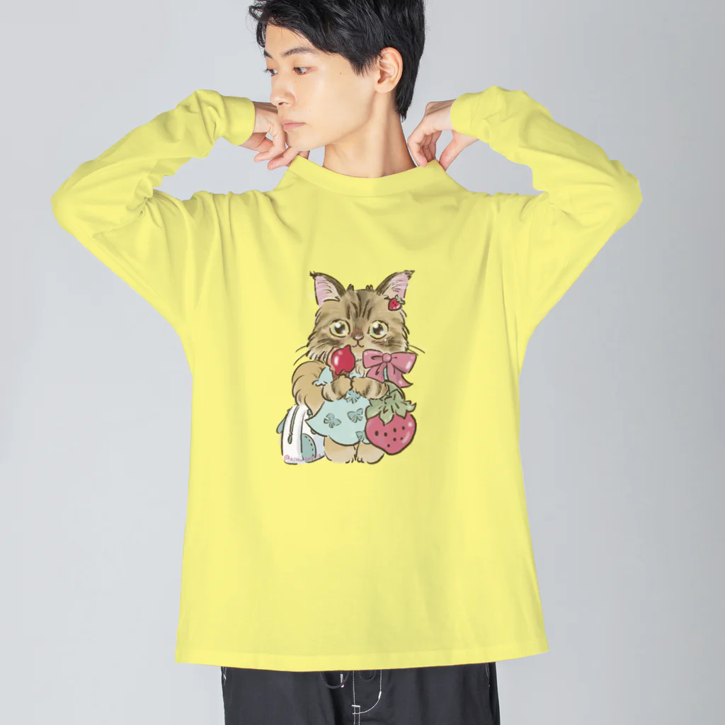 猫のきぬくんのお店のラムちゃん ビッグシルエットロングスリーブTシャツ