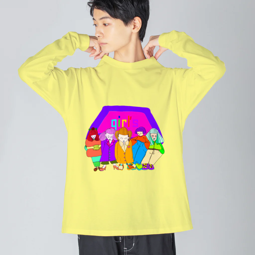 tomatoの女の子シリーズ　girl’s  Big Long Sleeve T-Shirt