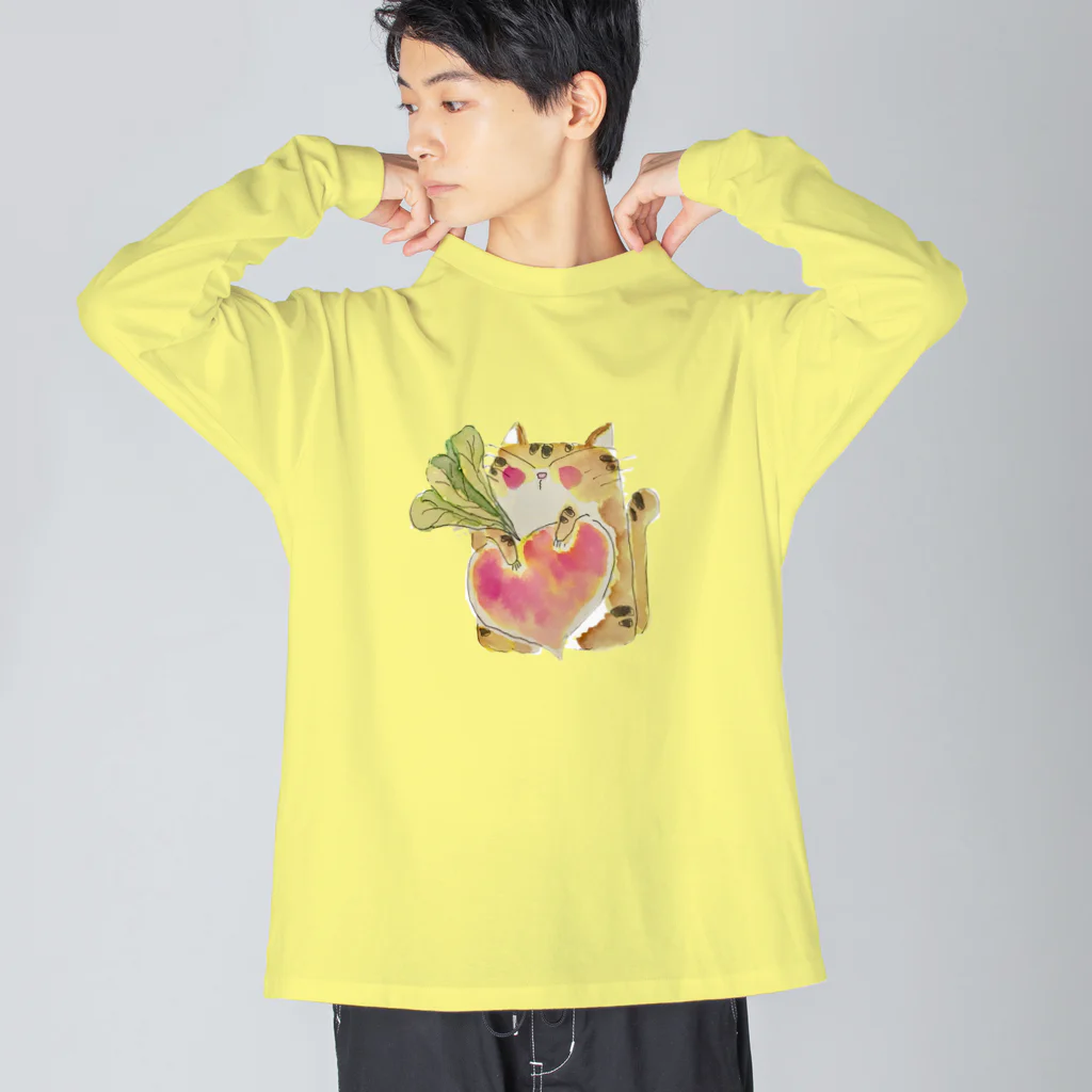 みゆ左衛門の茶トラの茶太郎    冬 Big Long Sleeve T-Shirt