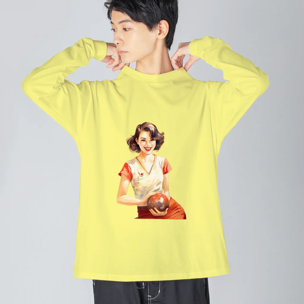 MistyStarkの日本人女性ボーリング Big Long Sleeve T-Shirt