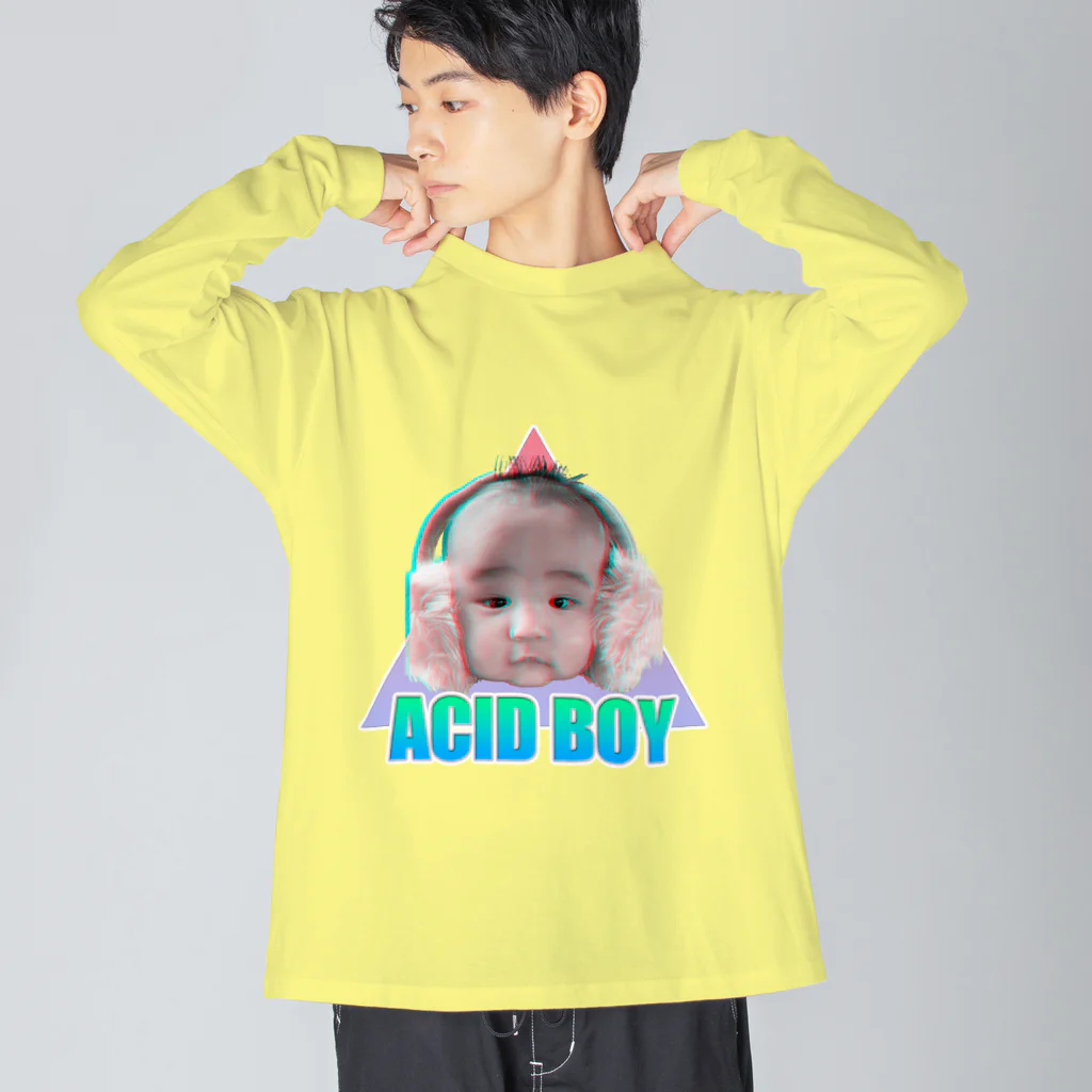 てくのちゃんのクソカワACID BOY ビッグシルエットロングスリーブTシャツ