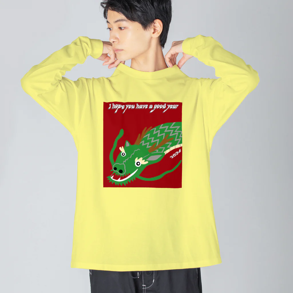 aiueoneko358のDragon2024 ビッグシルエットロングスリーブTシャツ