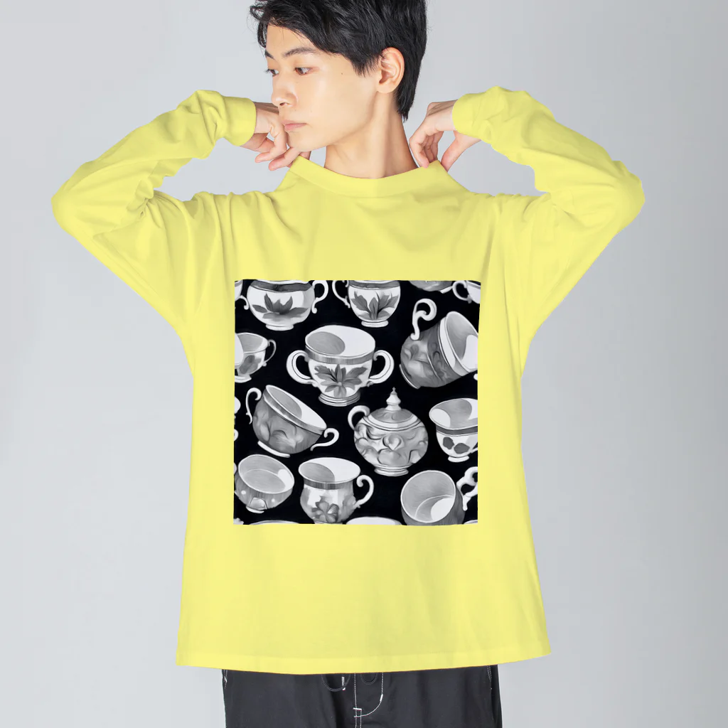 (っ◔◡◔)っ ♥ Le Petit Trésor ♥の花の詩カップ(The Flower Poetry Cup) Big Long Sleeve T-Shirt