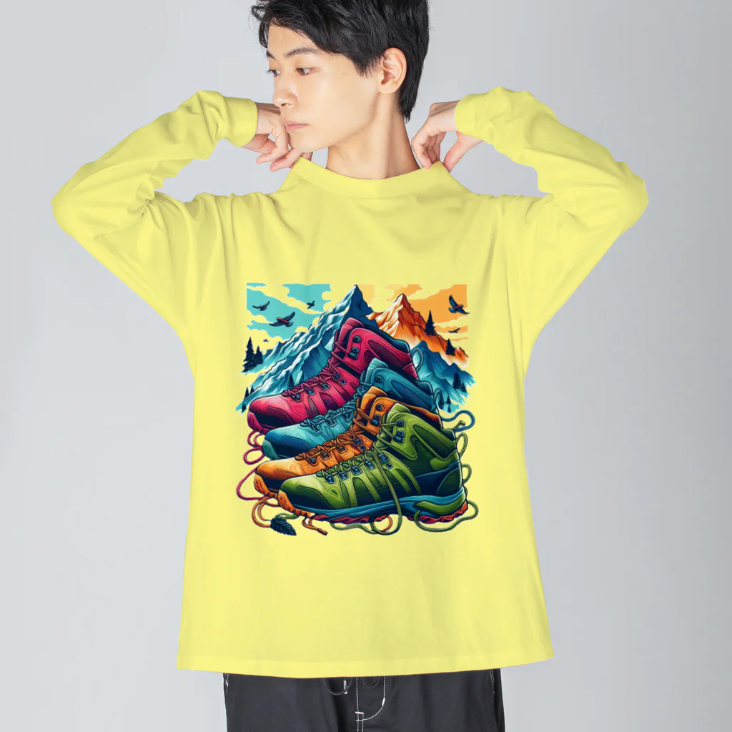 Forêt de Renardsの山の相棒 ビッグシルエットロングスリーブTシャツ