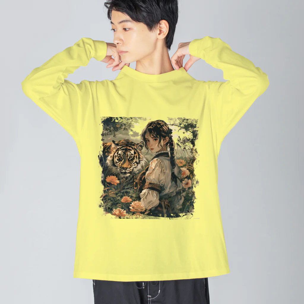 MistyStarkの虎と少女 Big Long Sleeve T-Shirt