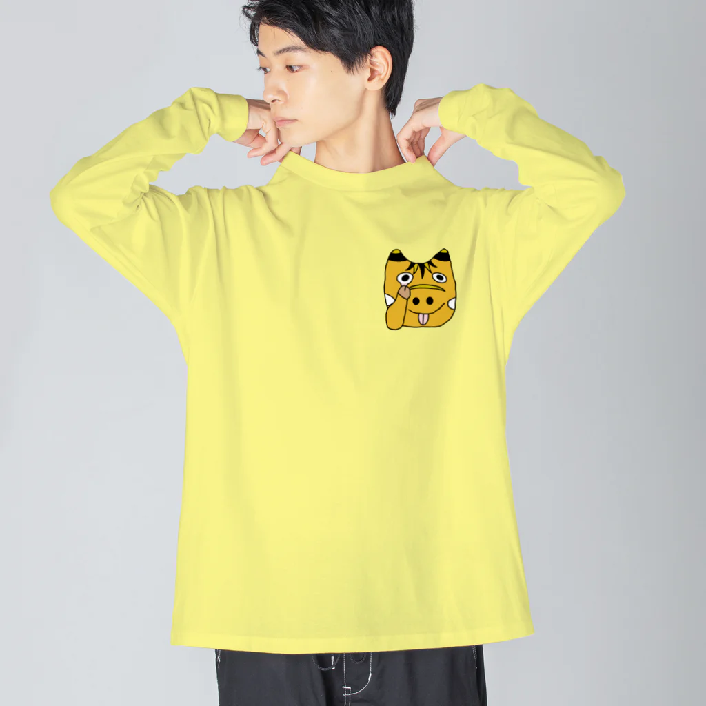 ロジローのあっかんべーこ(黄) Big Long Sleeve T-Shirt