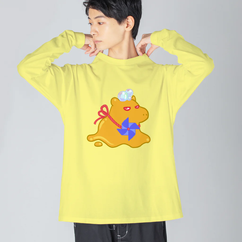 REDMOON_SAPPOROのアニマルスライム・カピバラ Big Long Sleeve T-Shirt