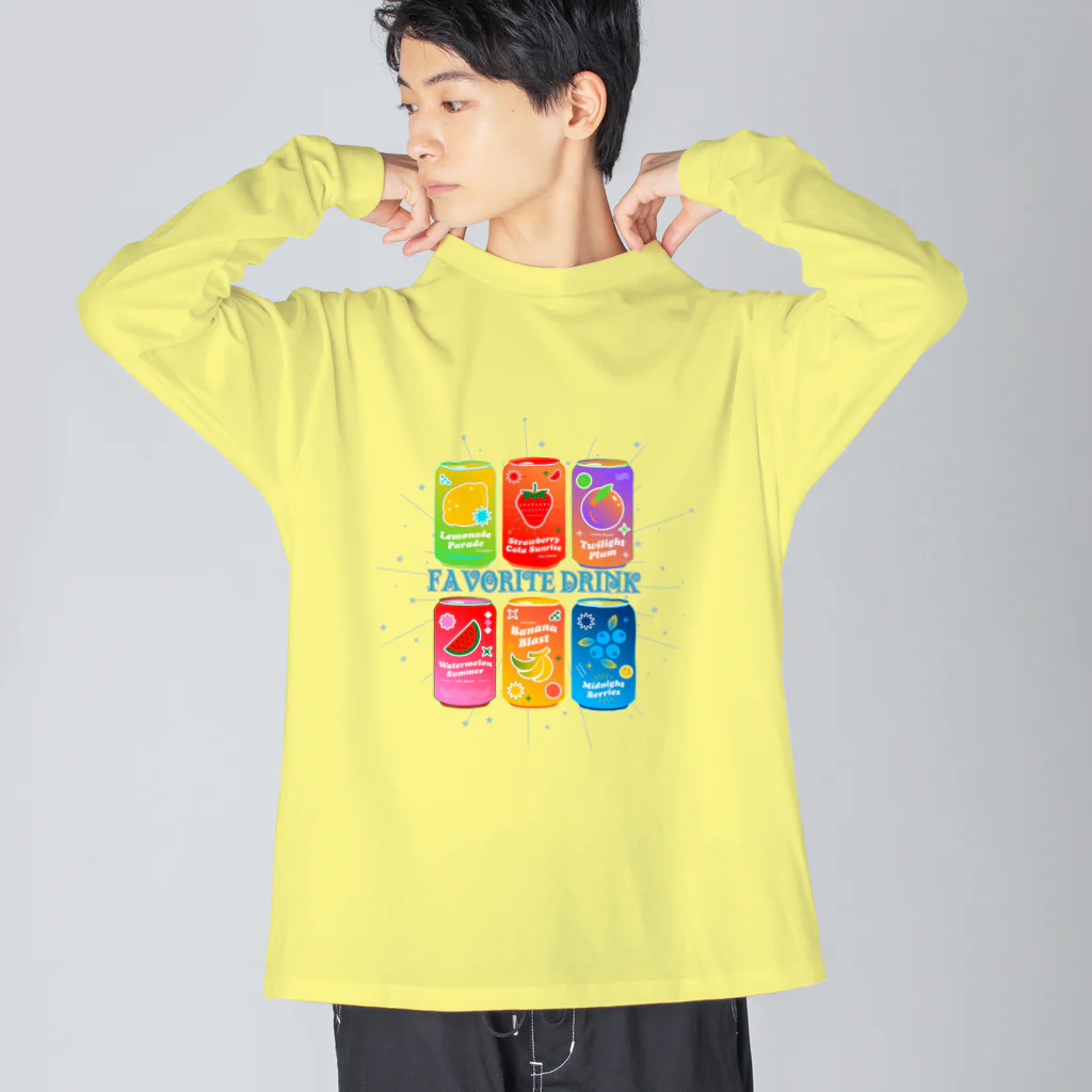 cocolifeのお気に入りの飲み物 ビッグシルエットロングスリーブTシャツ