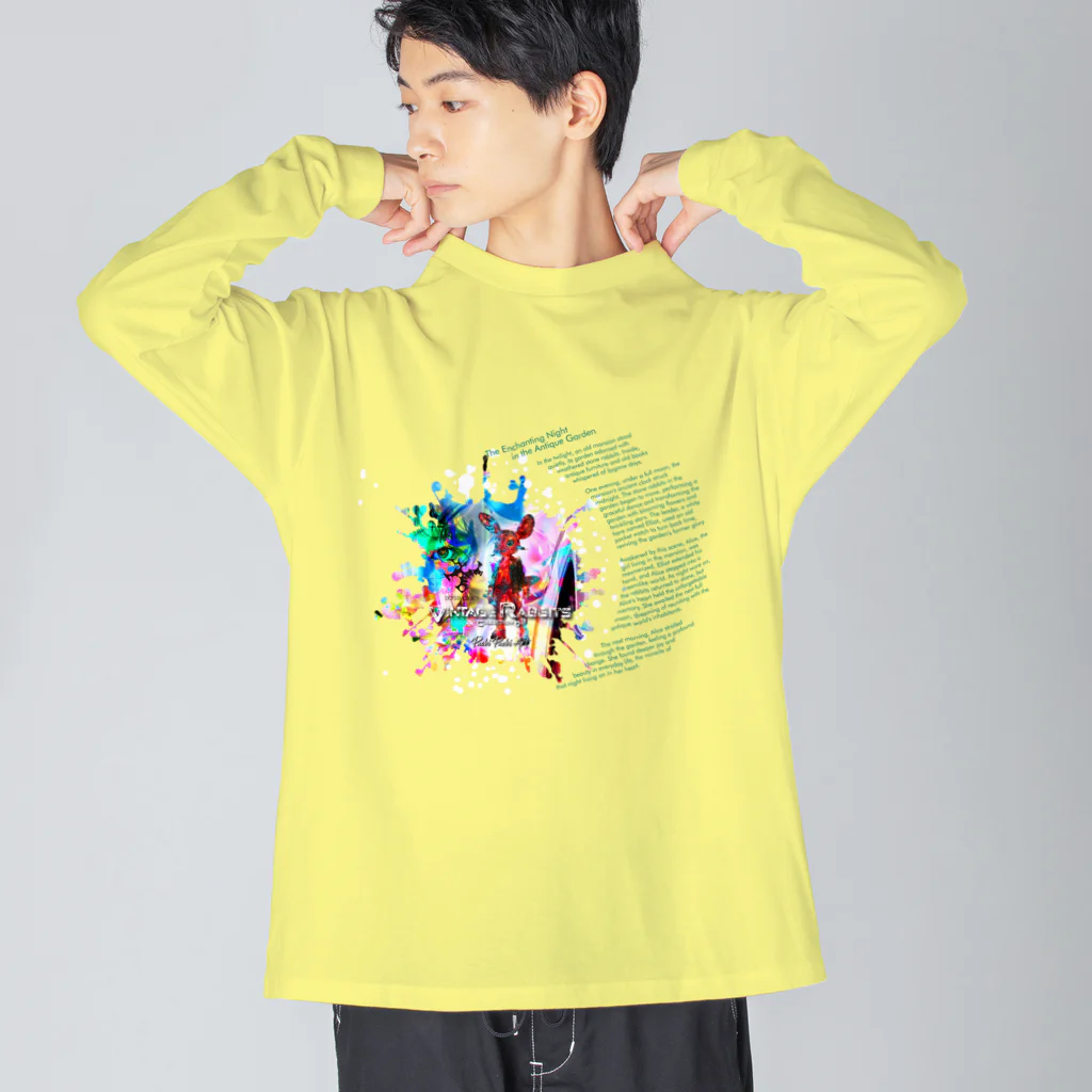 DOTS EMO JUICYの【Vintage Rabbits Collection 02】× Puchi Puchi Big Long Sleeve T-Shirt