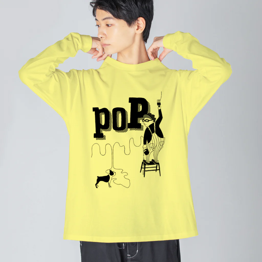 hilo tomula トムラ ヒロのPaint It POP ビッグシルエットロングスリーブTシャツ