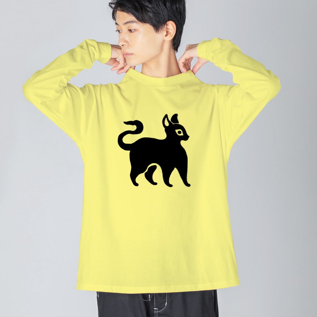 ツバメ堂の黒猫 Big Long Sleeve T-Shirt