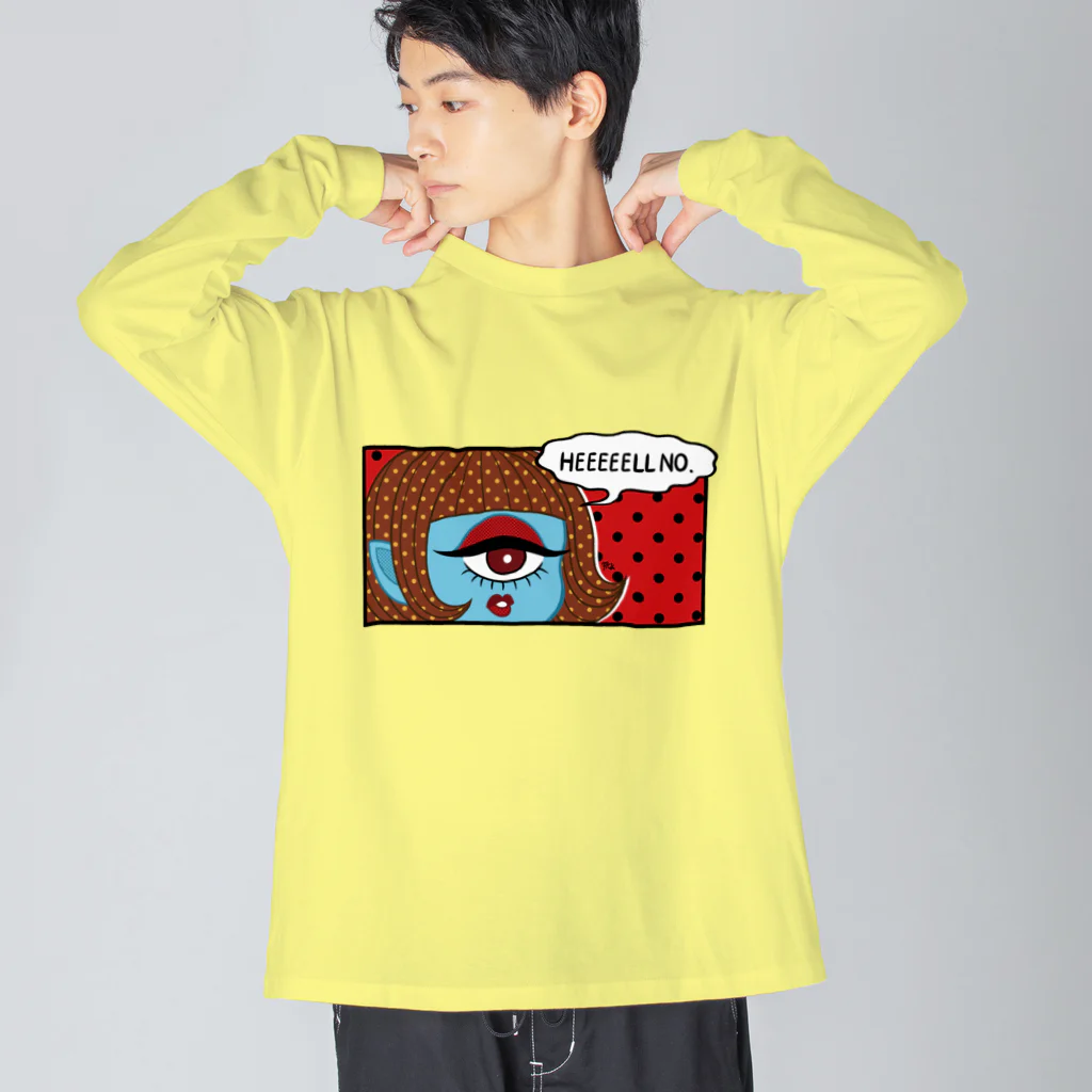 Makiko KodamaのHEEEEELL NO. ビッグシルエットロングスリーブTシャツ