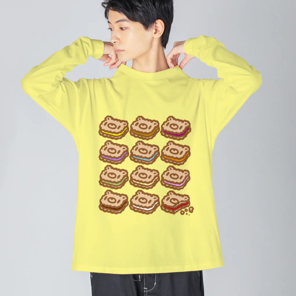 CHAX COLONY imaginariの【各20点限定】いたずらぐまのグル〜ミ〜(15/12cookies)  Big Long Sleeve T-Shirt