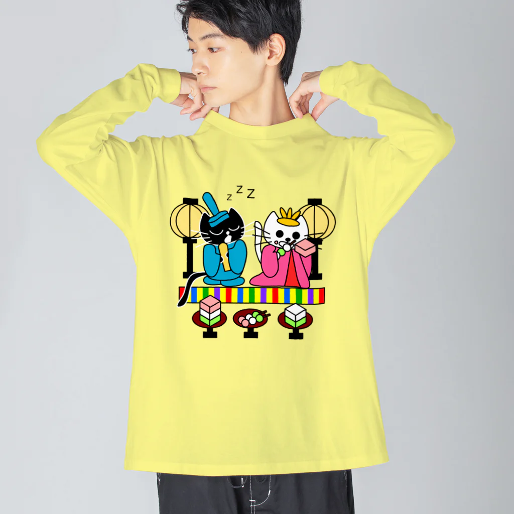 J's Mart 2ndのたまとクロの雛祭り ビッグシルエットロングスリーブTシャツ