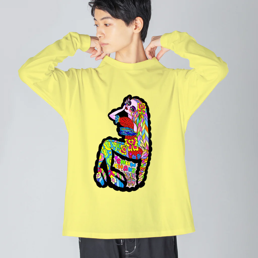 chanchanzのとぐろちゃん縁無し ビッグシルエットロングスリーブTシャツ