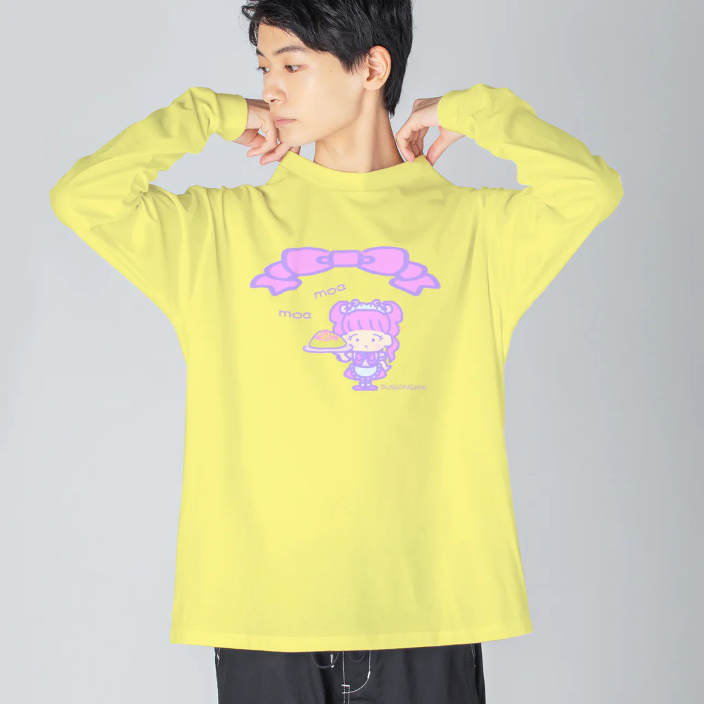 SUSEONG1991のメイドさん ビッグシルエットロングスリーブTシャツ