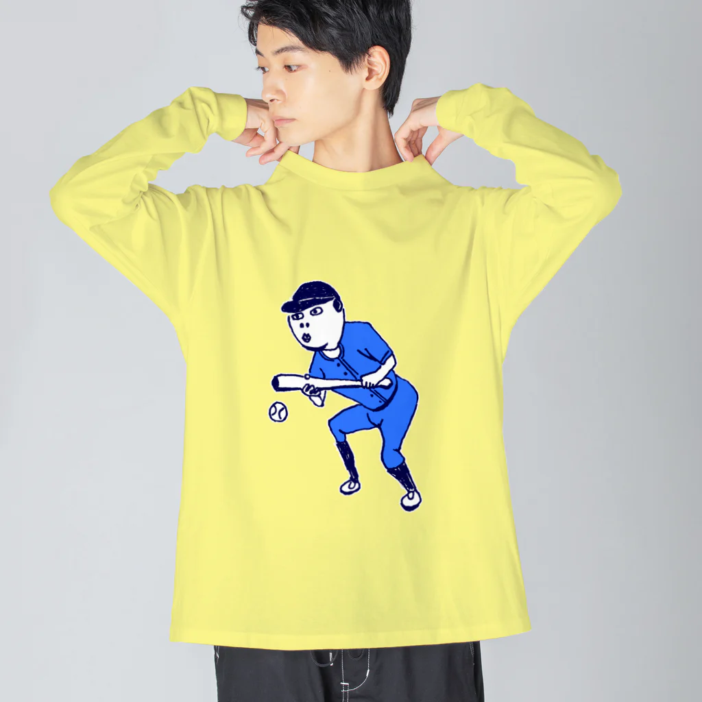 NIKORASU GOのこの夏おすすめ！野球デザイン「バント」＜文字なし＞（Tシャツ・パーカー・グッズ・ETC） Big Long Sleeve T-Shirt