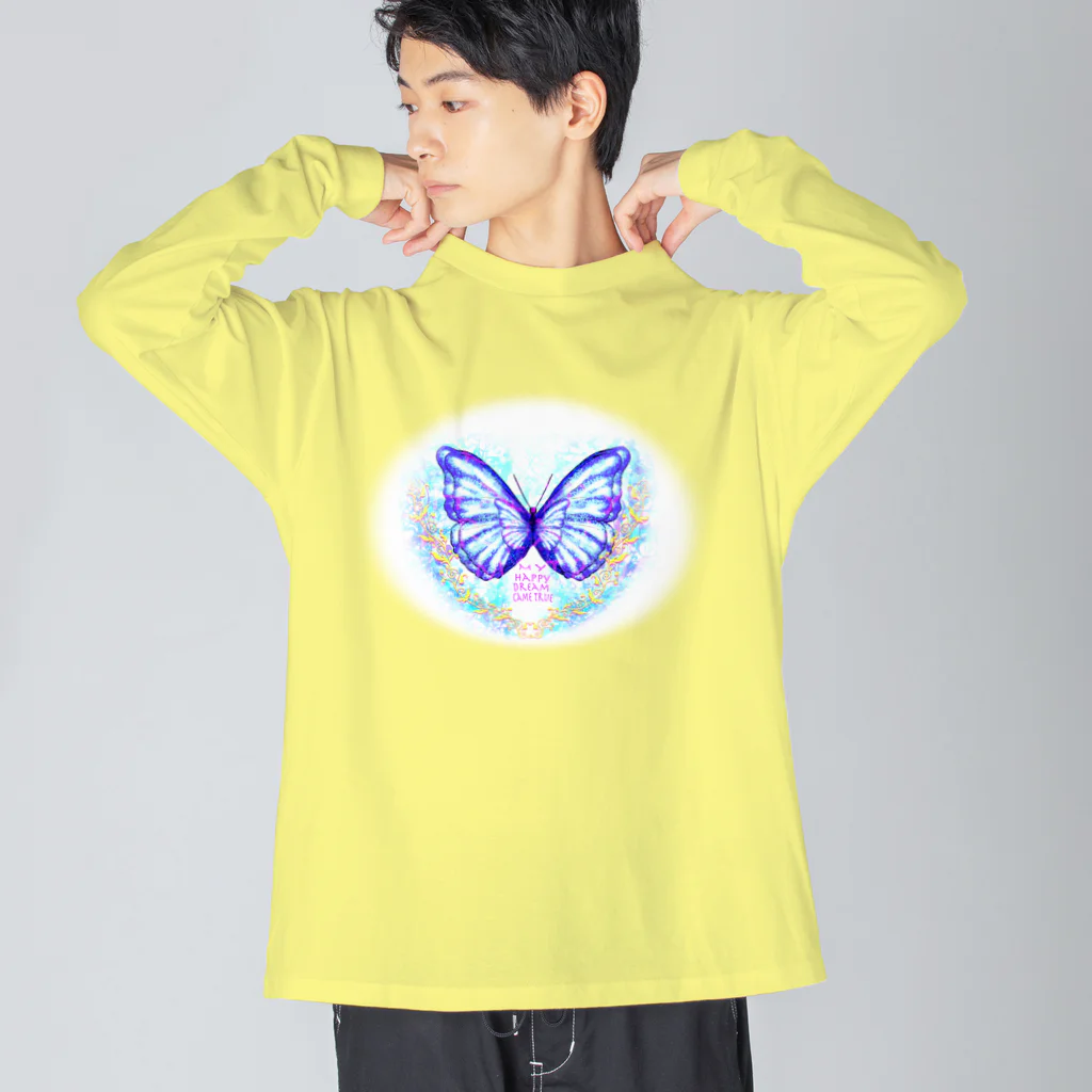 ✨🌈✨ユラクラカン🇯🇵 ✨🌈✨の🌟🌈happydream🌈butterfly🌟 Big Long Sleeve T-Shirt