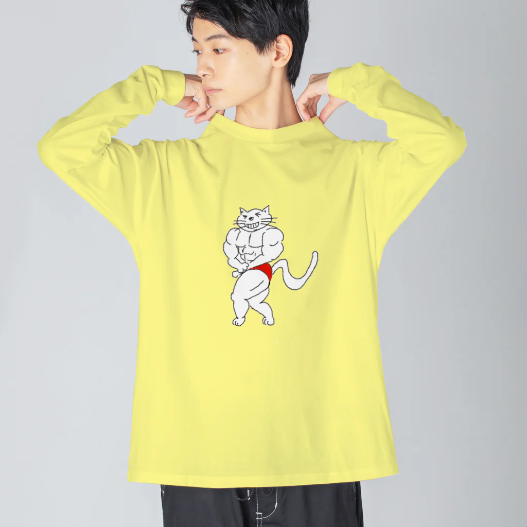 地域猫　那珂川 ねこ ネットワークの猫ニャッチョ💪(KAZU) Big Long Sleeve T-Shirt