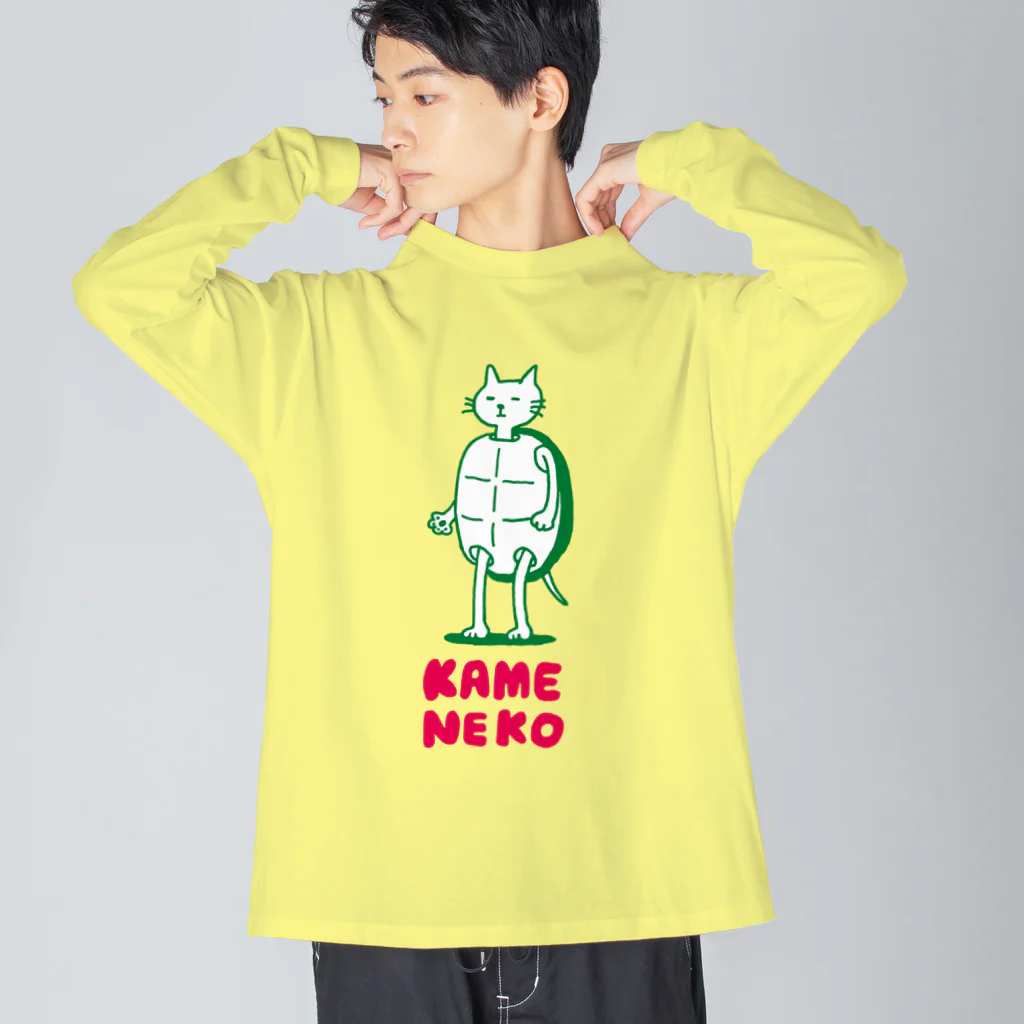 Ｄ・にゃん洋品店のカメネコさん ビッグシルエットロングスリーブTシャツ