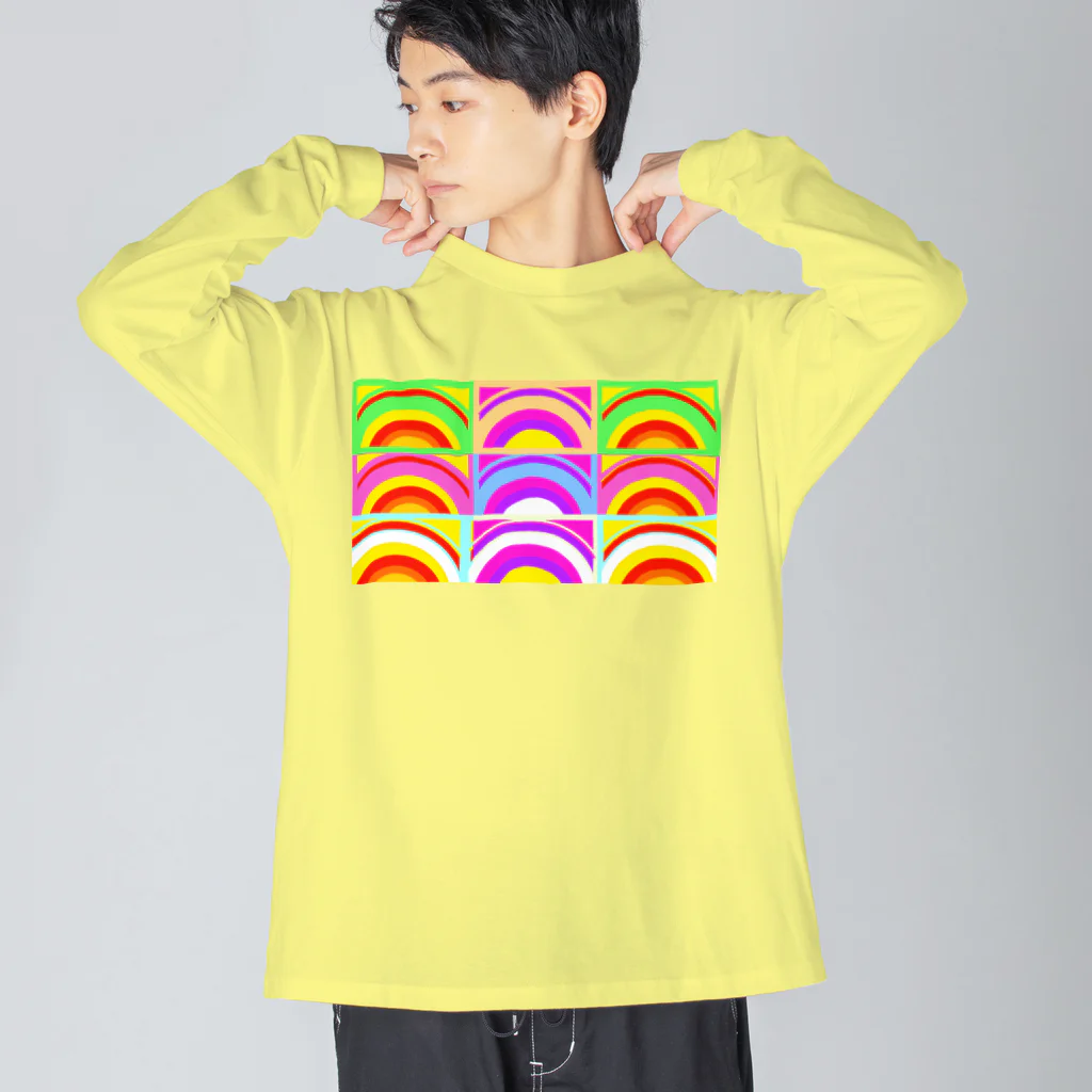 ✨🌈✨ユラクラカン🇯🇵 ✨🌈✨の🌈レインボーサンライズ🌈 Big Long Sleeve T-Shirt