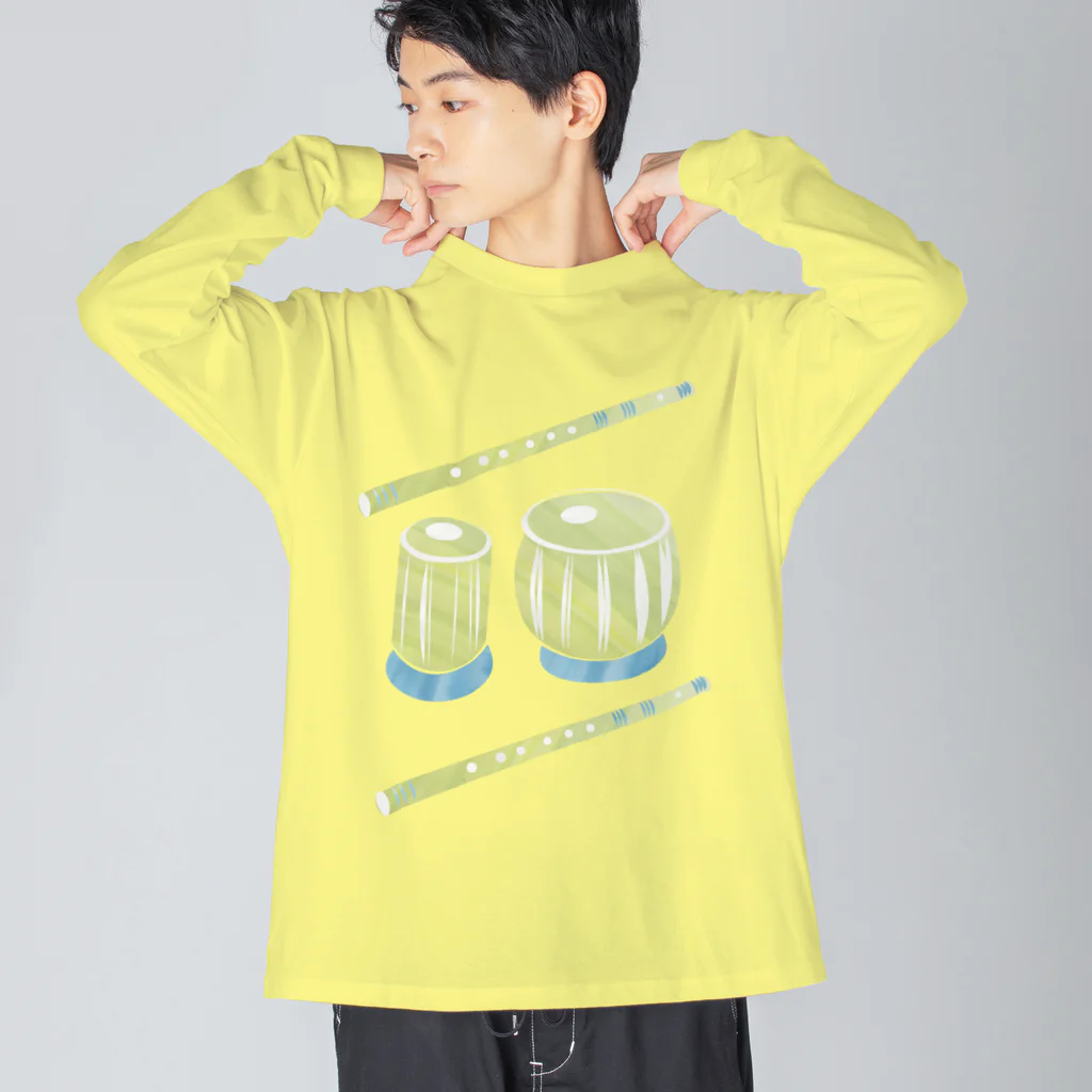 Ruchiのバーンスリーとタブラー【 楽器コラボシリーズ 】 Big Long Sleeve T-Shirt