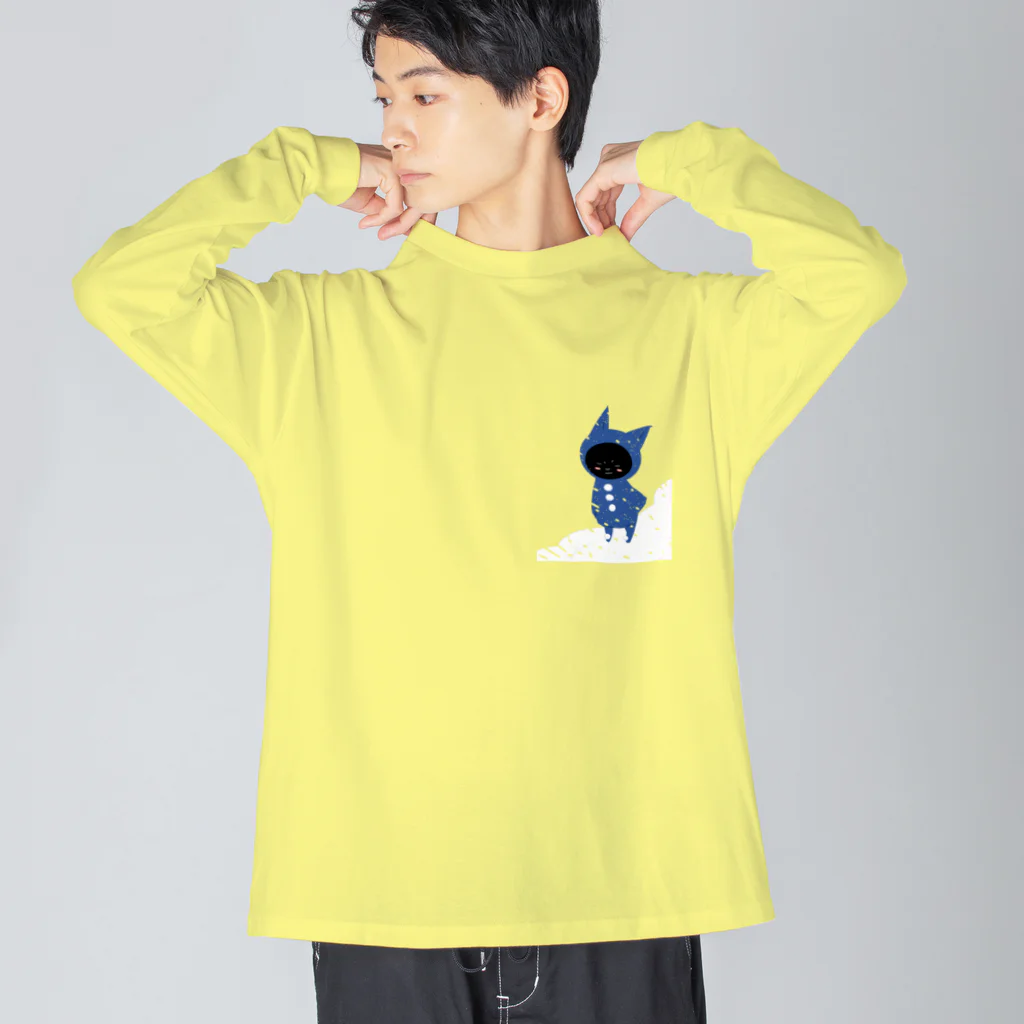 にゃーころのにゃーころ寒い ビッグシルエットロングスリーブTシャツ