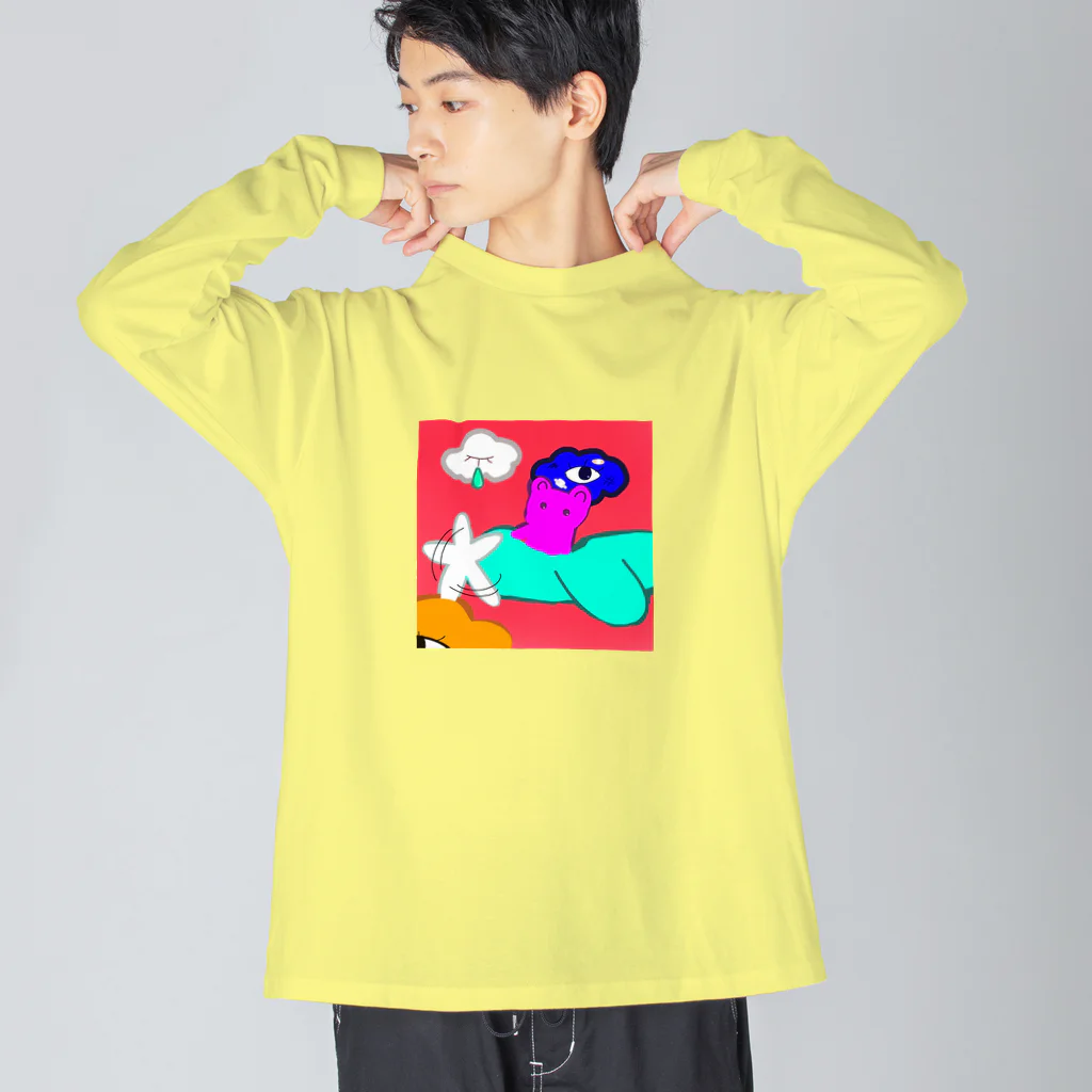 小6自閉スペクトラム症の女の子のお部屋のくまのそら Big Long Sleeve T-Shirt