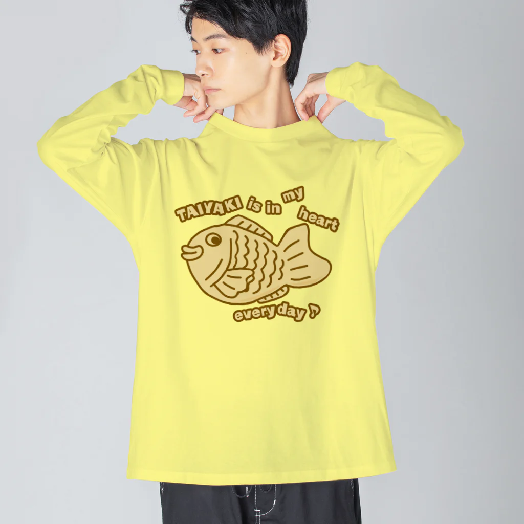 日々好日屋2号店のいつも心に鯛焼きを ビッグシルエットロングスリーブTシャツ