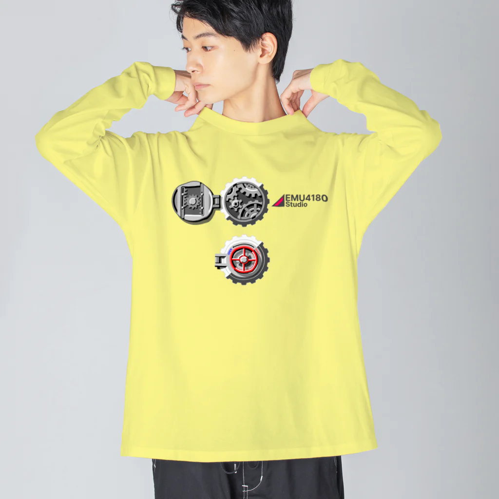 EMU4180の歯車デザイン5　ver.開＋閉（赤） Big Long Sleeve T-Shirt