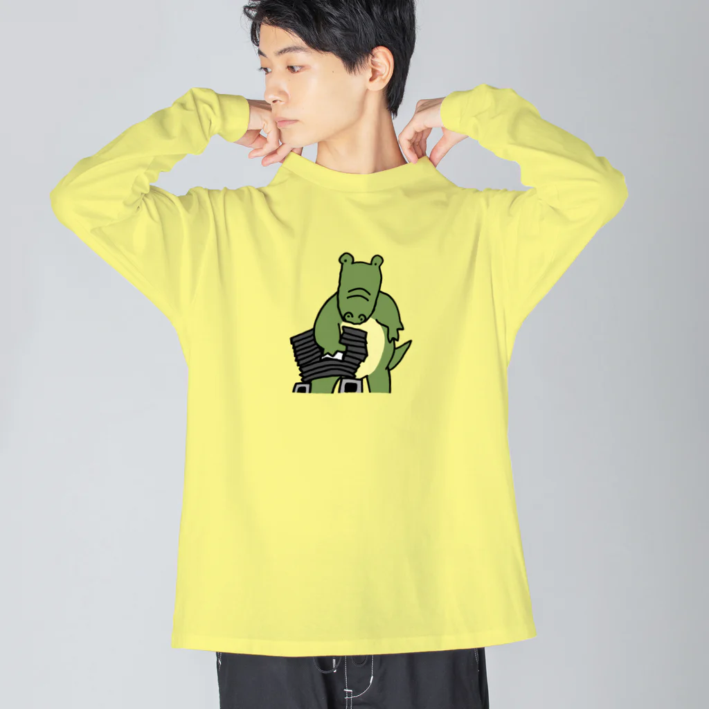 ＋Whimsyの瓦わに Big Long Sleeve T-Shirt