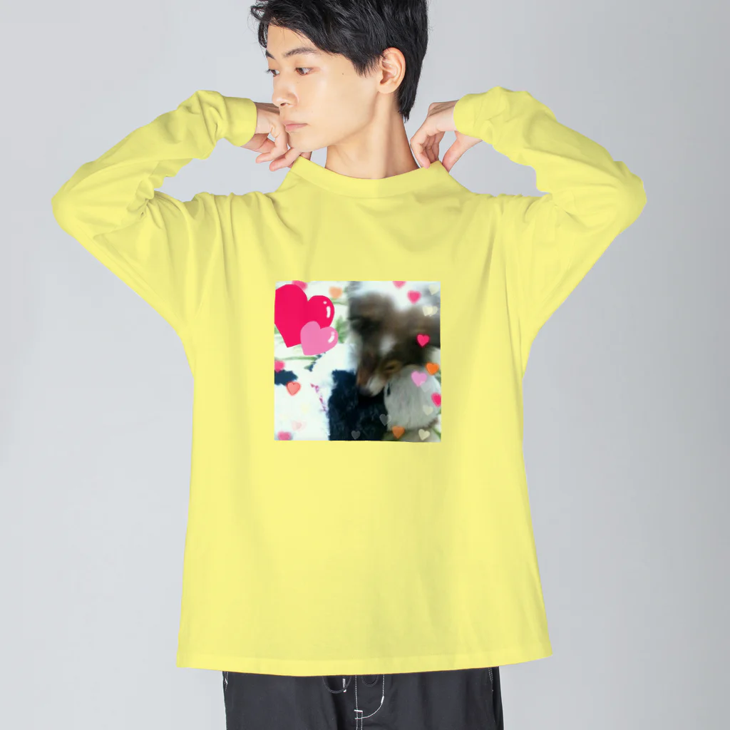 』Always Keep Sunshine in your heart🌻のKantarou the Sheltie ビッグシルエットロングスリーブTシャツ