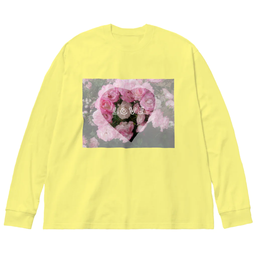 』Always Keep Sunshine in your heart🌻の薔薇の花はお好き？？ Big Long Sleeve T-Shirt