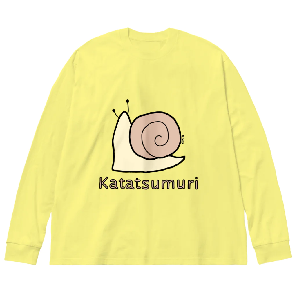 MrKShirtsのKatatsumuri (カタツムリ) 色デザイン ビッグシルエットロングスリーブTシャツ