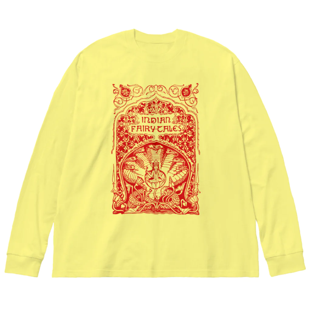 Nursery Rhymes  【アンティークデザインショップ】のインドのおとぎ話　赤 Big Long Sleeve T-Shirt