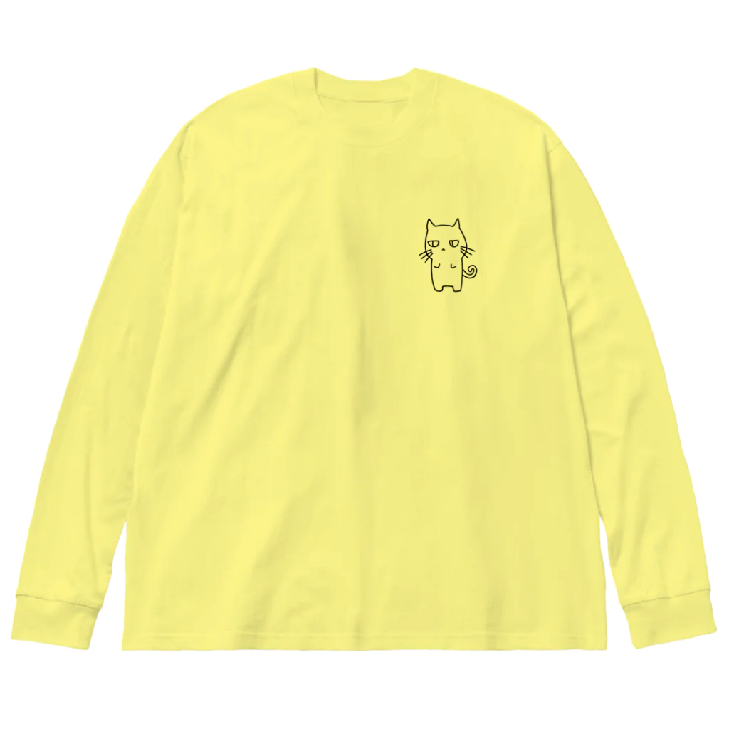 ちぃまるマーケットのねこまる ビッグシルエットロングスリーブTシャツ