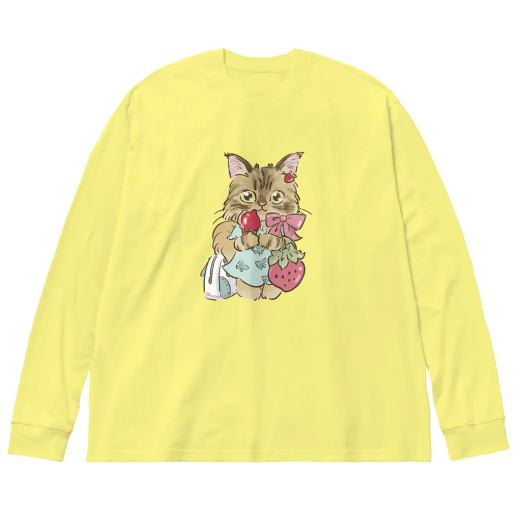 猫のきぬくんのお店のラムちゃん ビッグシルエットロングスリーブTシャツ