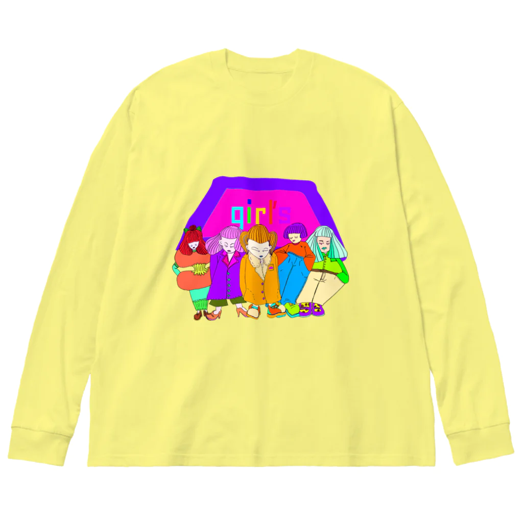 tomatoの女の子シリーズ　girl’s  Big Long Sleeve T-Shirt