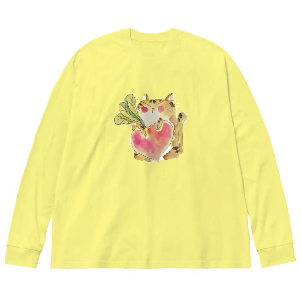 みゆ左衛門の茶トラの茶太郎    冬 Big Long Sleeve T-Shirt