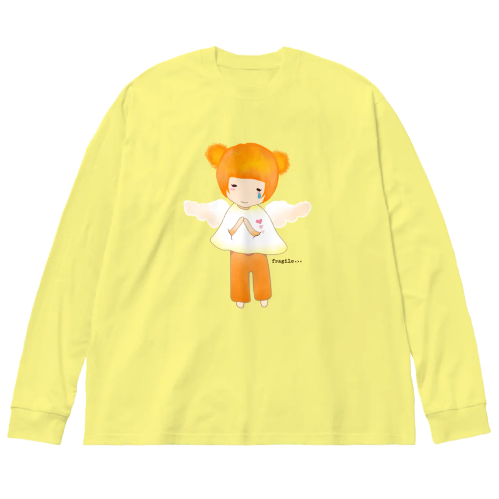 fragile×××のAn angel who weeps with me ビッグシルエットロングスリーブTシャツ