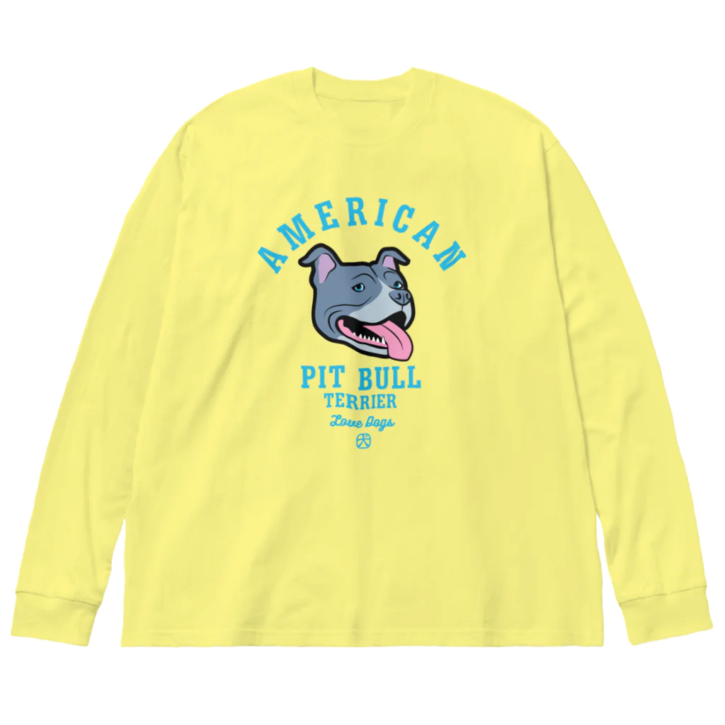 LONESOME TYPE ススのLove❤️Dogs（アメリカンピットブルテリア・青鼻） Big Long Sleeve T-Shirt