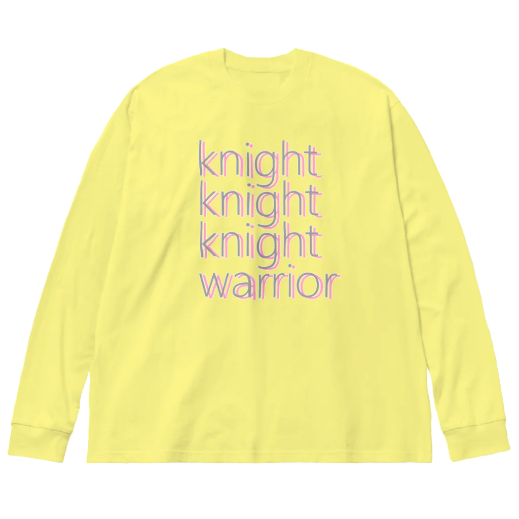 アルカナマイル SUZURI店 (高橋マイル)元ネコマイル店の3 knights,1 warrior(English ver.) Big Long Sleeve T-Shirt