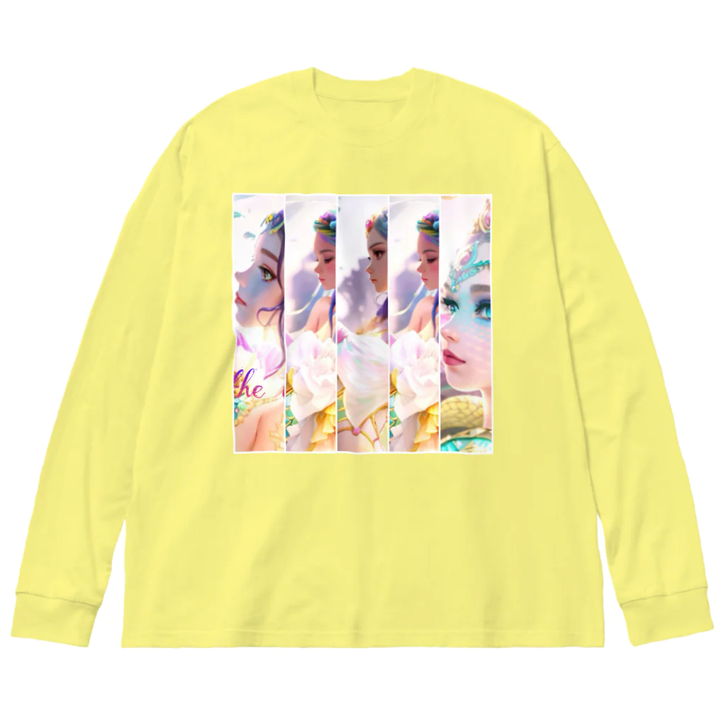 💖宇宙整体♪🌈♪こころからだチャンネル♪💖の宇宙に感謝　愛は祈りなり。 Big Long Sleeve T-Shirt